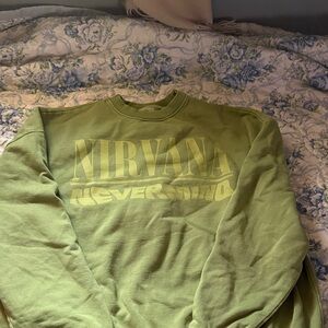 NIRVANA Olive Crewneck Sweater